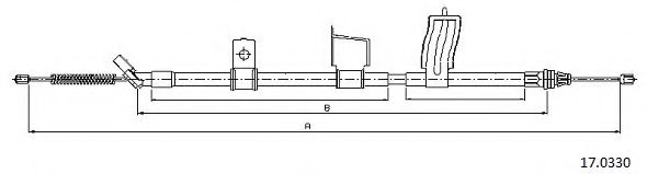 CABOR 17.0330 Cable, parking brake